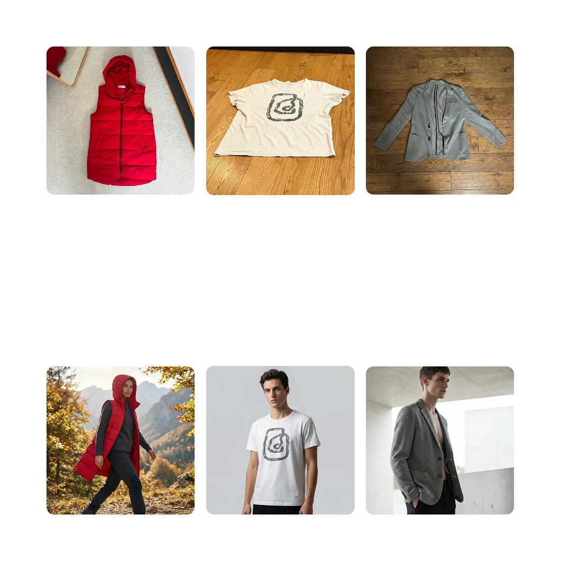 Virtual Model before and after